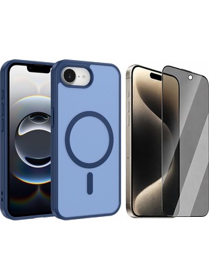 Vendas Apple iPhone 17E Kılıf M-Safe Şarj Özellikli Zore Babet Kapak + Hayalet Ekran Koruyucu