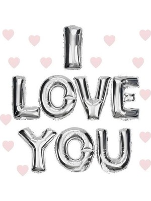 Fun And Market Buğz I Love You Folyo Balon Gümüş Renk 35 cm