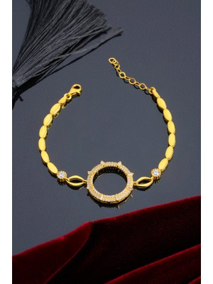 INNUENDO JEWELRY 925 Ayar Gümüş Zirkon Taşlı Çeyrekli Bileklik