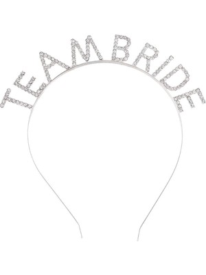 Fun And Market Buğz Gümüş Kaplama Kristal Taşlı Team Bride Taç 16X17 cm