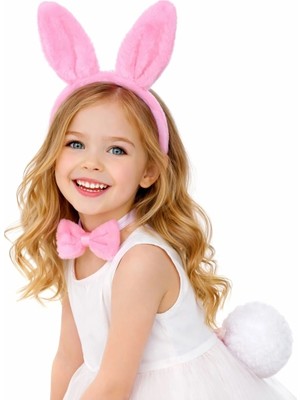 Fun And Market Buğz Pembe Full Tavşan Kulak Papyon Kuyruk 339LÜ Parti Seti