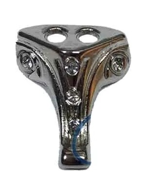 Fun And Market Buğz Moda Taşlı Ahşap Sandık Ayağı, Kutu Ayak 1,5 cm - Nikel, 100 Adet