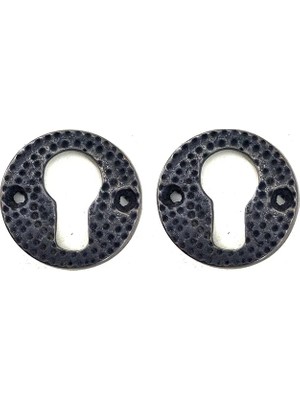 Fun And Market Buğz Antika Tarz Dekoratif Pirinç Oda Kilit Rozeti - 49MM, Oksit