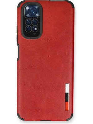Fun And Market Buğz Xiaomi Redmi Note 11 Kılıf Loop Deri Silikon - Kırmızı
