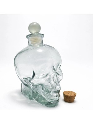 Fun And Market Buğz Cam Kurukafa Içki Şişesi 16 cm ALK2154