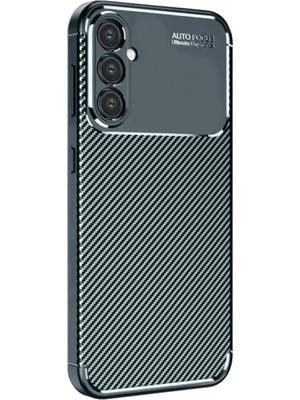 Fun And Market Buğz Samsung Galaxy S24 Fe Kılıf Auto Focus Karbon Kapak - Koyu Yeşil