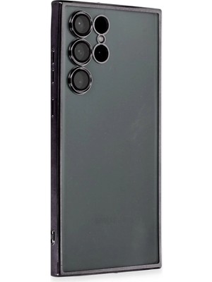 Fun And Market Buğz Samsung Galaxy S22 Ultra Kılıf Razer Lensli Silikon - Siyah