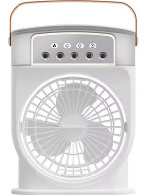 Fun And Market Buğz Şarjlı 600 ml Su Hazneli Taşınabilir Masaüstü Vanilatör  Güçlü Fan ve 2000 Mah Pil Beyaz