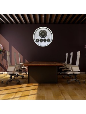 TeknoKapsül Beyaz 52 cm Zarif Dünya Saati