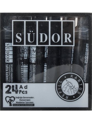 Südor Tahta Kalemi Kartuşu Siyah (24 Lü Paket)