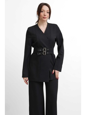 Salisburys Molly Nelly Kadın Çift Kemerli Ceket Pantolon Takım