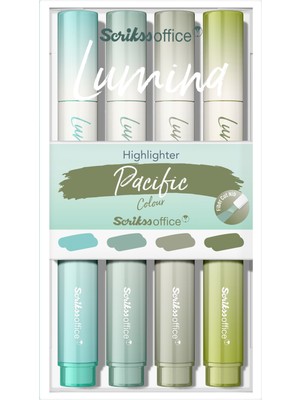 Scrikss Lumina Fosforlu Kalem Pacific 4 Renk Set