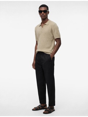 Koton Keten Pamuk Karışımlı Cepli Beli Bağcıklı Pantolon