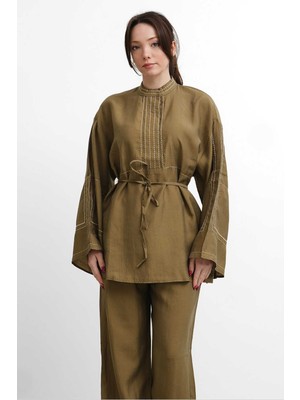 Salisburys Molly Nelly Kadın Yakası Nakış Detaylı Bağlamalı Takım