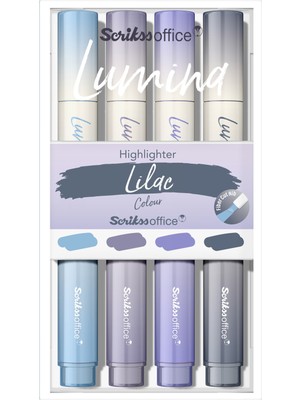 Scrikss Lumina Fosforlu Kalem Lilac 4 Renk Set