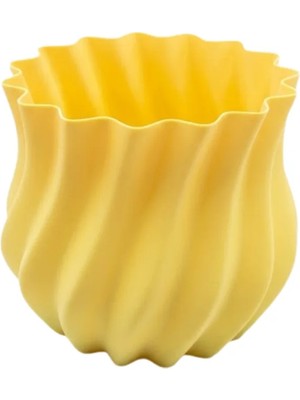Ulu Pazarlama 3D Kıvrımlı Vazo Sarı