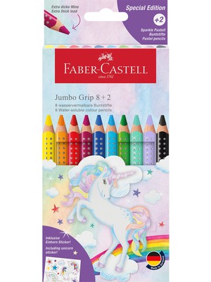 Faber-Castell Kuru Boya Kalemi Unicorn Grip Jumbo 8+2 Renk 5171110923000