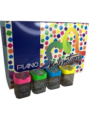 Piano Kalemtıraş Kare Neon (24 Lü Paket) Ckt-278