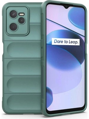 Die Grup  Realme C35 Kılıf Optimum Silikon - Koyu Yeşil