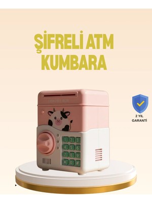 Ulu Pazarlama Çocuklar Için Pembe Atm Görünümlü Elektronik Kumbara