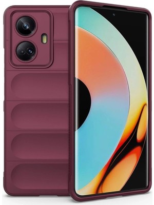 Die Grup  Realme 10 Pro 5g Kılıf Optimum Silikon - Bordo