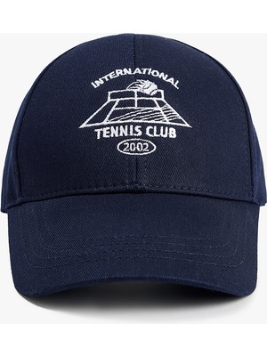 Koton Nakışlı Pamuklu Kep Şapka