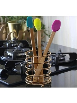 Die Grup  Silikon Uçlu Isıya Dayanıklı Bambu Spatula 3'lü Set