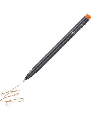 Faber-Castell Finepen Grip Keçe Uçlu Kalem 0,4 Mm Turuncu (10 Lu Paket) 5020151615000