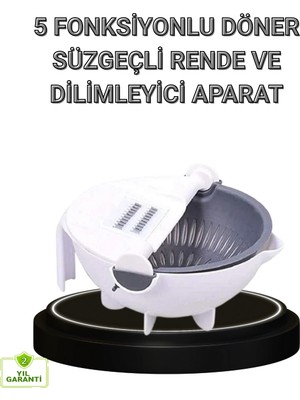 Die Grup  Çok Fonksiyonlu Döner Rende Süzgeç Hazneli Ergonomik Sebze Doğrayıcı
