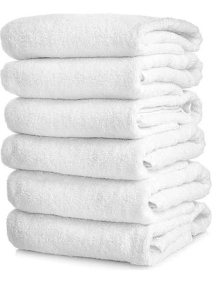 Die Grup  Nevresim Dünyası 6'lı Otel Tipi 90X150 Banyo Havlusu Beyaz