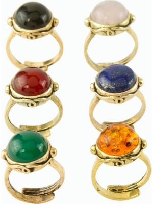 Zero Land Nrzsnt Yuvarlak Doğaltaşlı Otk Yüzük - Lapis