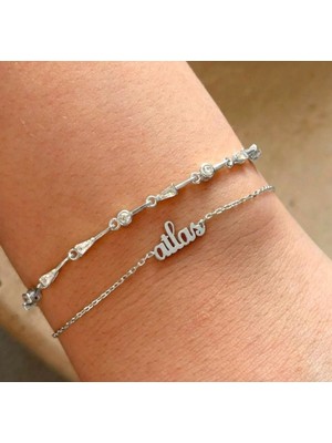 kuyumcudan Kişiye Özel Isimli 925 Ayar Gümüş Bileklik