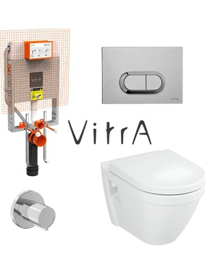 Vitra S50 Kanalsız Asma Klozet 7740T003-0850, Vitra Gömme Rezervuar Set 768-1851
