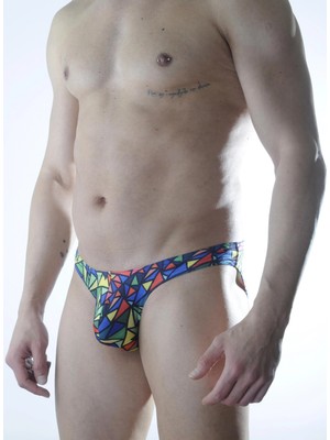 TeknoKapsül Erkek Renkli Desenli Slip Iç Çamaşırı