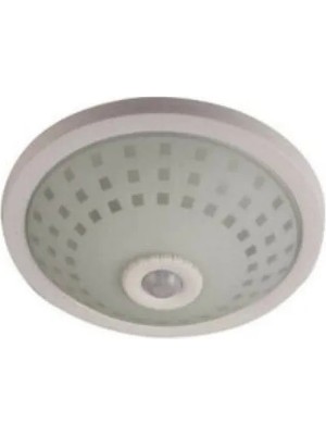 TeknoKapsül Ni̇saluce E-2002 Tan Armatür ( Camli Kafes ) ( 360° Hareket Sensörlü=5mt Ai ) (2 Adet E27 Ampul Duy