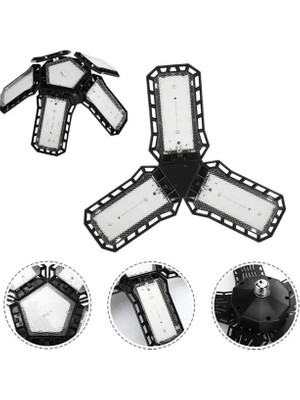 TeknoKapsül Ledx Ayarlanabilir Açılı 3 Kanatlı 72 Smd Ledli Galaxy Projektör Işığı 40W 4400 Lumen E27 32CM