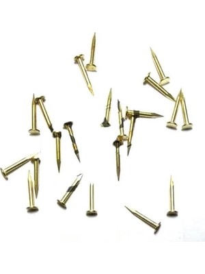 TeknoKapsül Klips, Menteşe, Ayağı Çivisi 9mm Çelik - Sarı 10GR