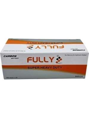 TeknoKapsül Fully Aaa Süper Heavy Duty Ince Kumanda Pil 60 Adet