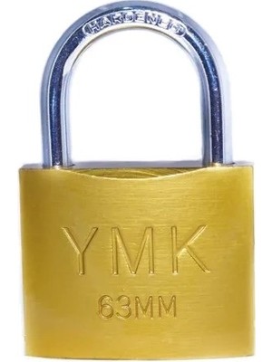 TeknoKapsül Eko Sarı Boyalı Kısa Kancalı Asma Kilit 63MM