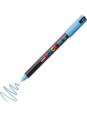Uni-Ball Posca 0.7 Su Bazlı Boyama Markörü Buz Mavisi N (6 Lı Paket)