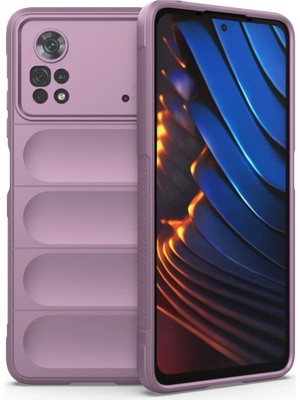 Die Grup  Xiaomi Poco X4 Pro 5g Kılıf Optimum Silikon - Mor