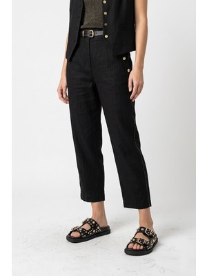 Solly Ewoll 4040 Siyah Taşlı Kadın Terlik