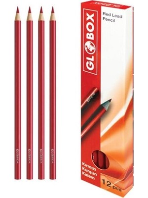 Globox Kırmızı Kurşun Kalem Kopya Kalemi 2594 (72 Li Paket)