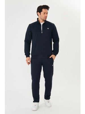 Trendhill Erkek Pamuklu Fermuarlı Eşofman Takımı Lacivert 9522-L