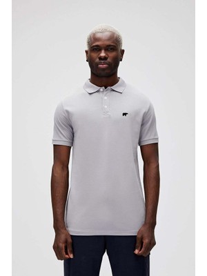 Bad Bear Erkek Polo Yaka Tişört Gri Polo Yaka Tişört Gabrıel Polo Smoke Erkek Tshırt
