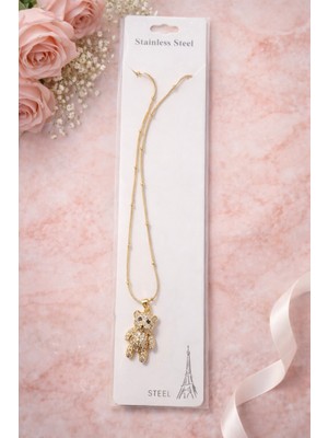 Butik Çelik Ayıcık Kolye