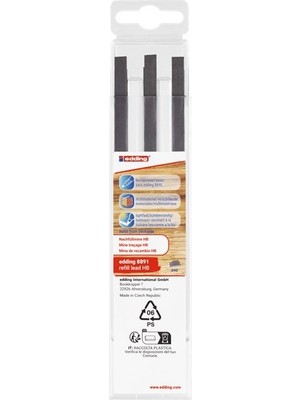 Edding 8891-K6Hb Mekanik Marangoz Kalemi Yedek Uç Hb 6 Lı Set