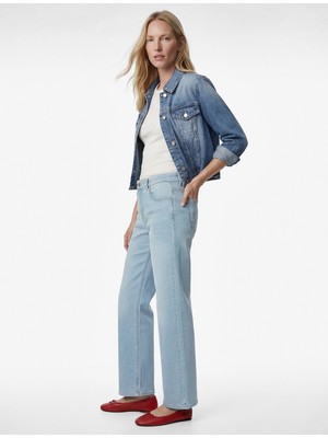 Koton Dar Kesim Normal Bel Cepli Ispanyol Paça Jean Pantolon - Flare Jeans