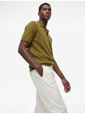 Koton Regular Fit Viskon Karışımlı Düğmeli Polo Yaka Kısa Kollu Triko Tişört