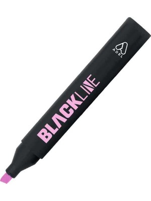 Adel Blackline Fosforlu Kalem Pastel Pembe (10 Lu Paket)